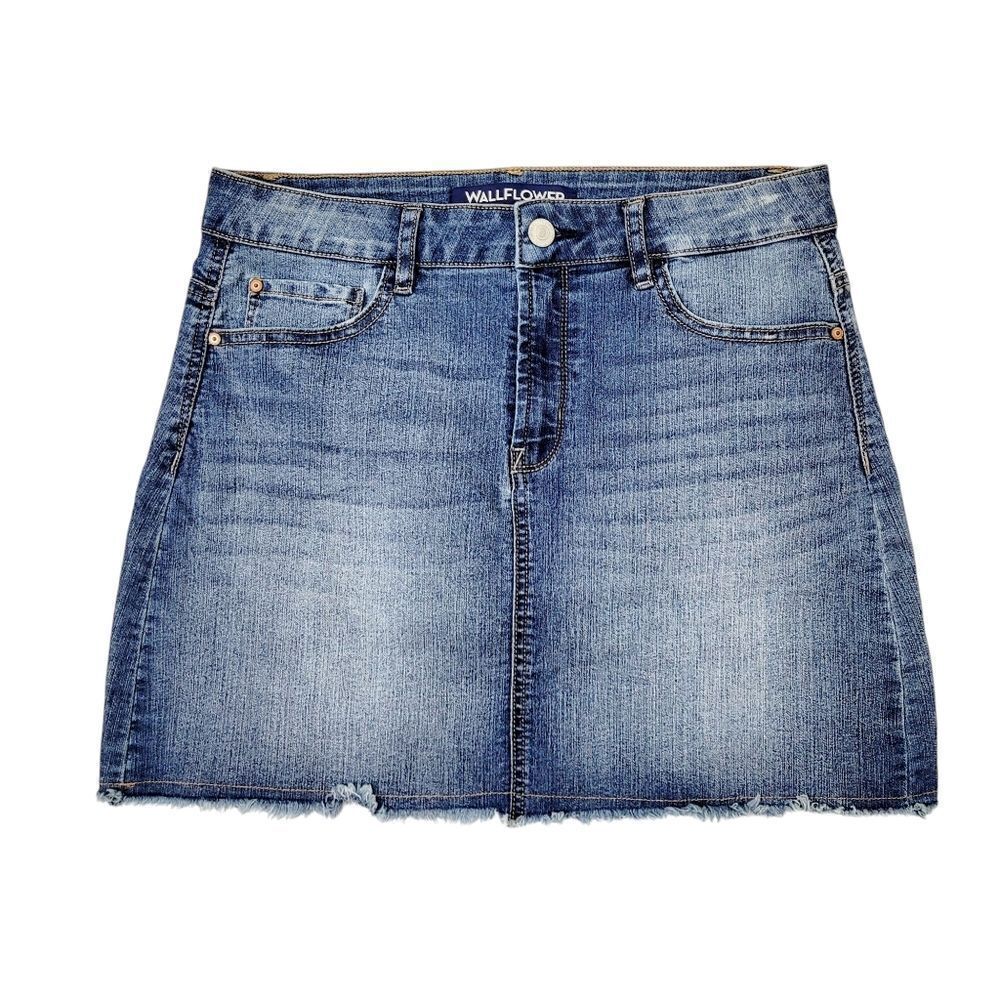2/$20 Wallflower Blue Denim Jean Skirt Dress Size: 5